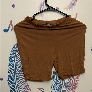 Fashion Nova Brown Bike Shorts